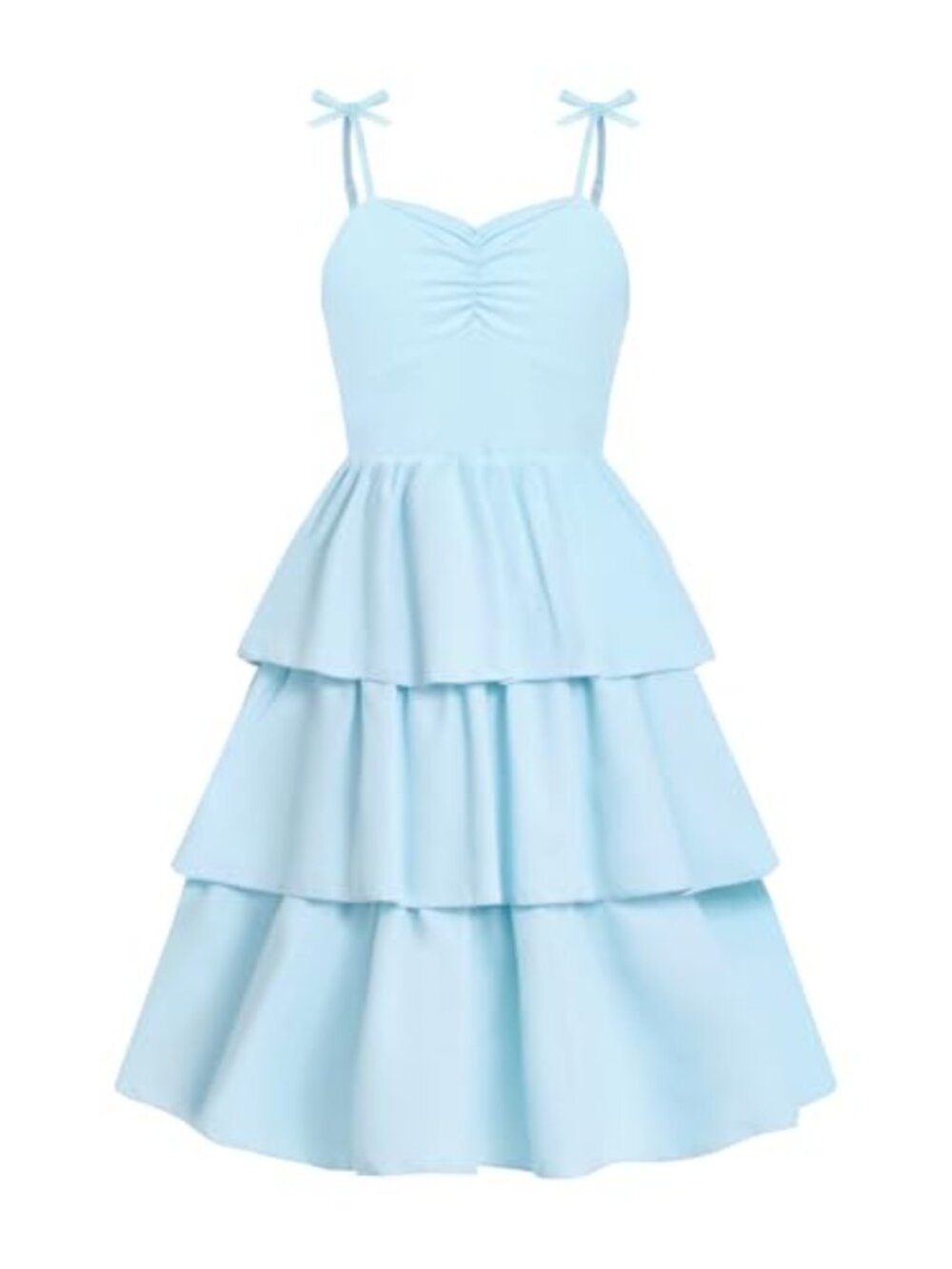Girls Smocked Tiered Swing Dress Sleeveless Summer Casual